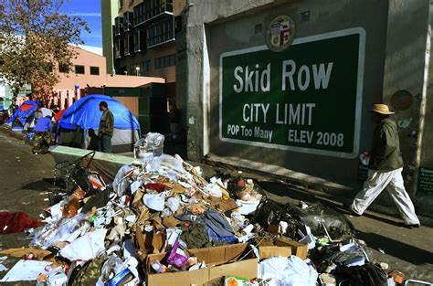 homeless in skid row