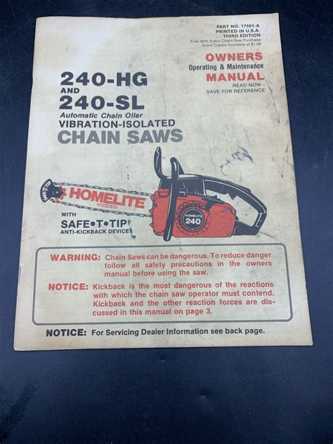 Homelite Chainsaw Instructions