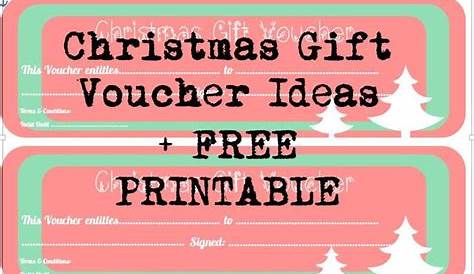 Christmas Gift Voucher Template Holiday gift voucher Etsy