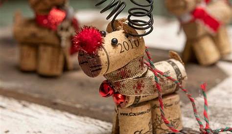 Homemade Christmas Ornaments Made From Wine Corks