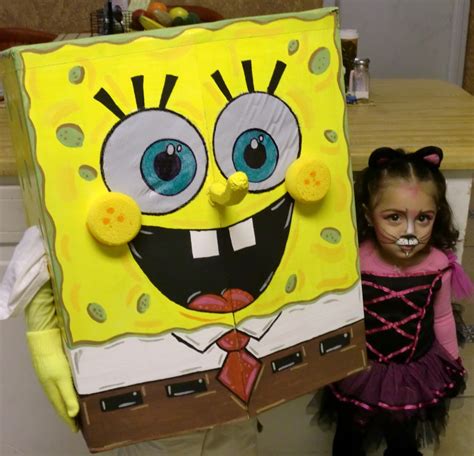 Homemade Spongebob Squarepants Costume From a Box Ramshackle Glam