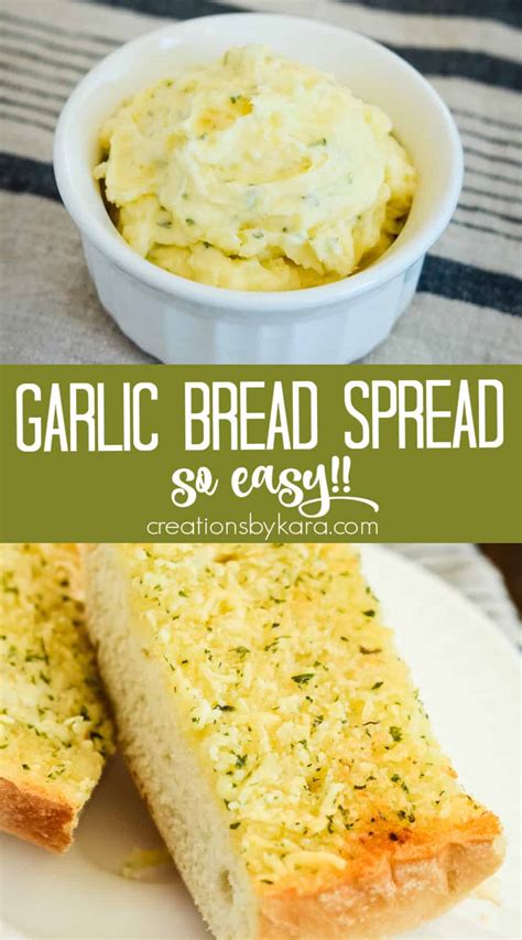 homemade garlic bread spread