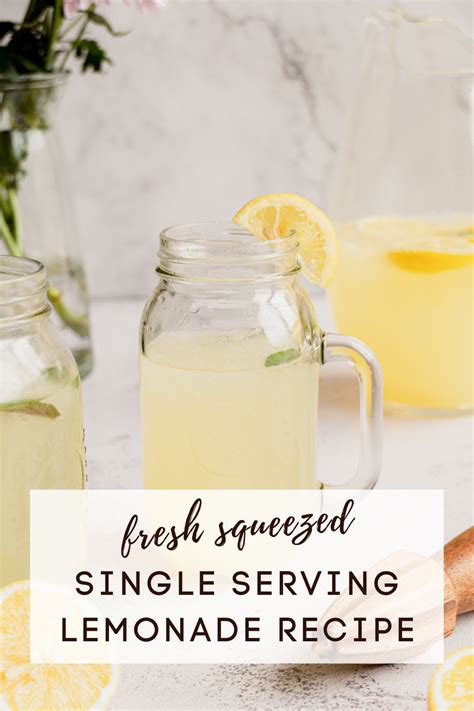 Homemade Single Serving Lemonade