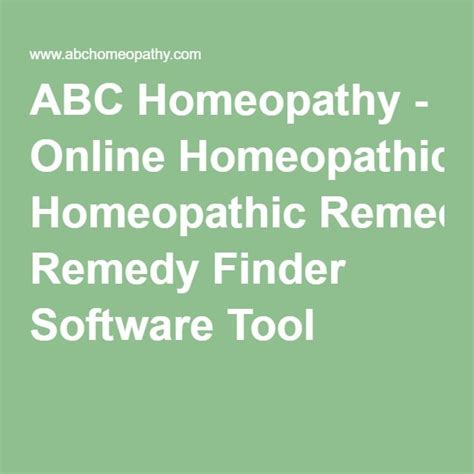 homeopathic remedy finder software