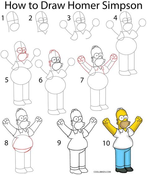 Learn How To Draw Homer Simpson From The Simpsons (The