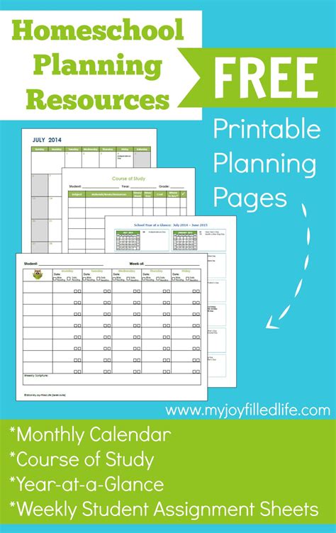 Homeschool Lesson Plans Printable