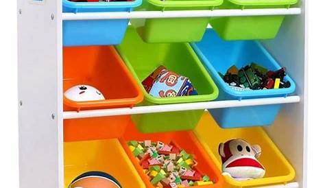 HOMFA Meuble de Rangement Jouets Etagère de Jouets pour