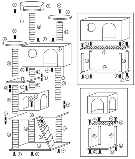 Homidec Cat Tree Instructions