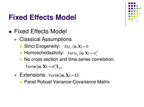 Homoscedasticity Fixed Effects Model