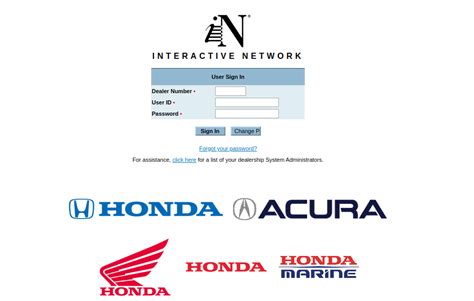 honda interactive network access