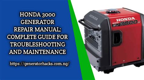 Honda EU3000i Handi Generator Shop Manual