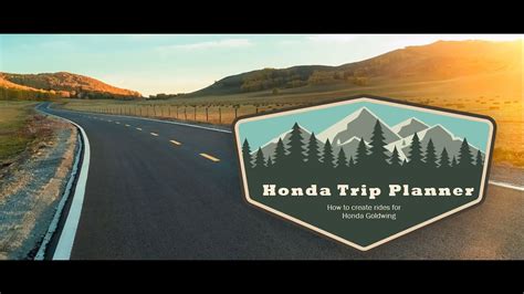 Honda Trip Planner Application on Behance