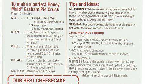 Honey Maid Graham Cracker Crust Recipe Amazon Com Pie 6 Ounce Pack Of