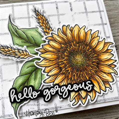 honey bee stamps sunflower die