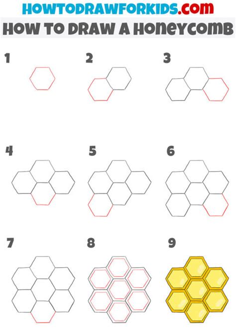 Honeycomb Easy Drawing