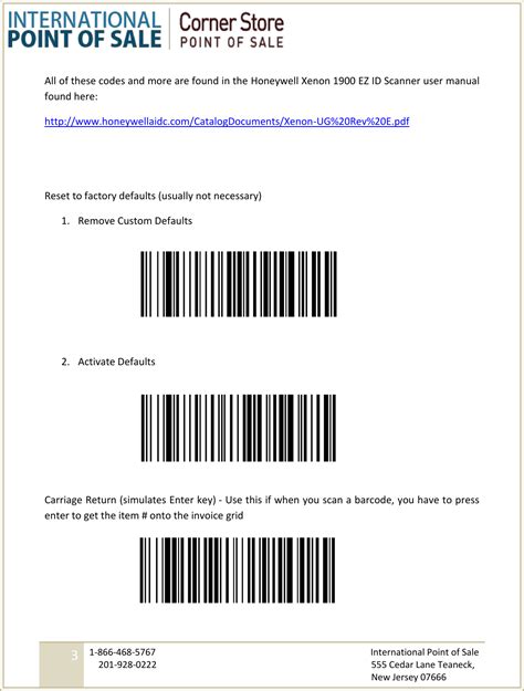 honeywell model 1900 barcode scanner manual
