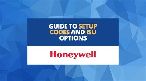 Honeywell Thermostat Setup Codes