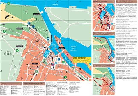 Large Honfleur Maps for Free Download and Print HighResolution and