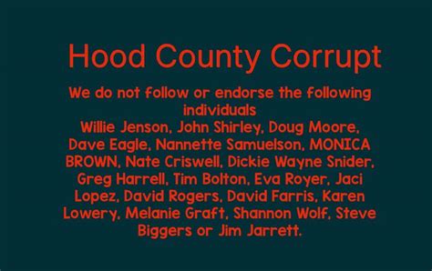 hood county corrupt