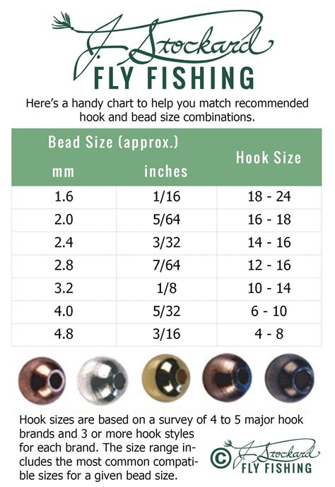 Hook Bead Size Chart