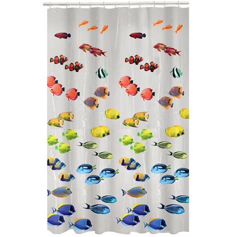 Hookless Shower Curtain Fish
