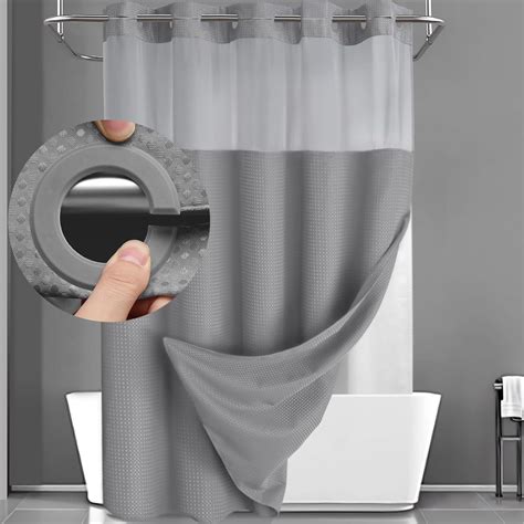 Hookless Shower Liner Gray