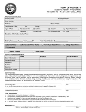 Hooksett Building Permit