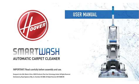 Hoover Smartwash User Guide