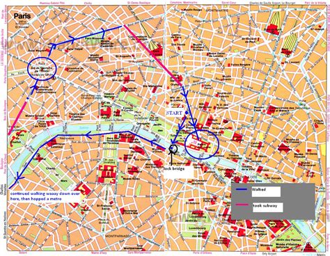 hop on bus paris map