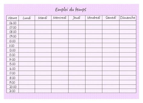 horaire 3 in english