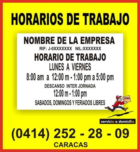 horario de trabajo venezuela