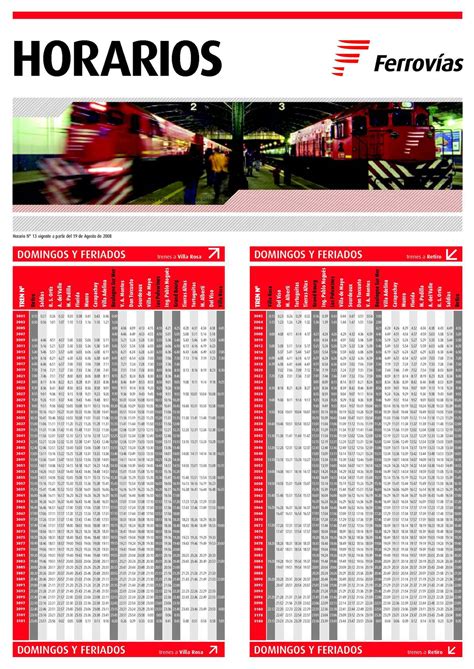 horario tren belgrano norte feriados