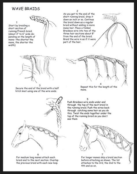 Hores Mane Braiding Printable Tutorial