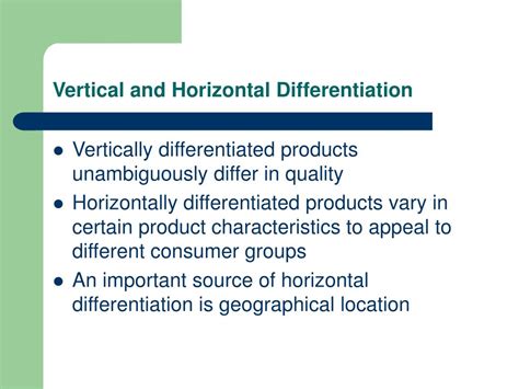 Horizontal And Vertical Differentiation