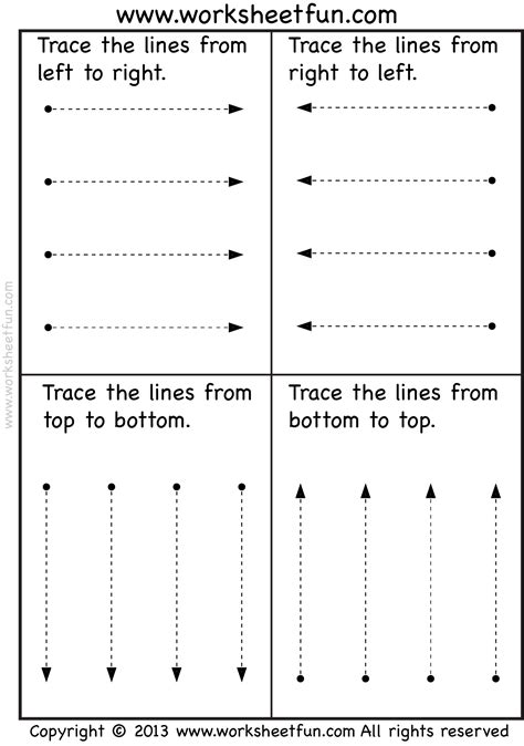 horizontal and vertical lines worksheet for kindergarten