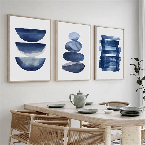 Horizontal Blue Wall Art