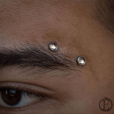 Horizontal Eyebrow Piercing