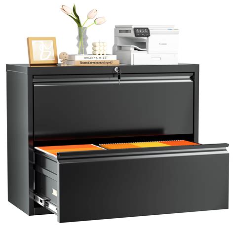 Horizontal File Cabinet Black