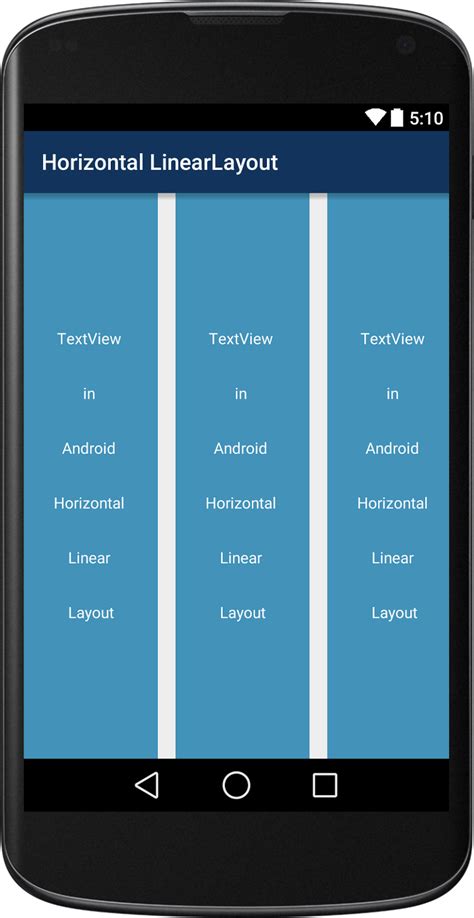 Horizontal Framelayout Android