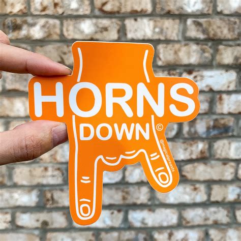 Horns Down Sticker