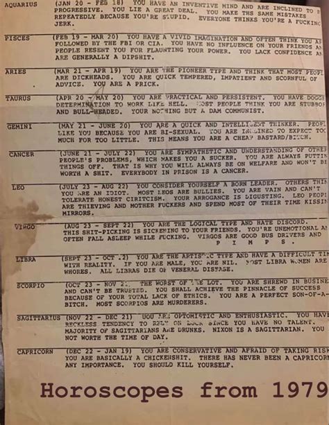 Horoscope 1979