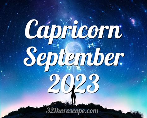 horoscope capricorne septembre 2023