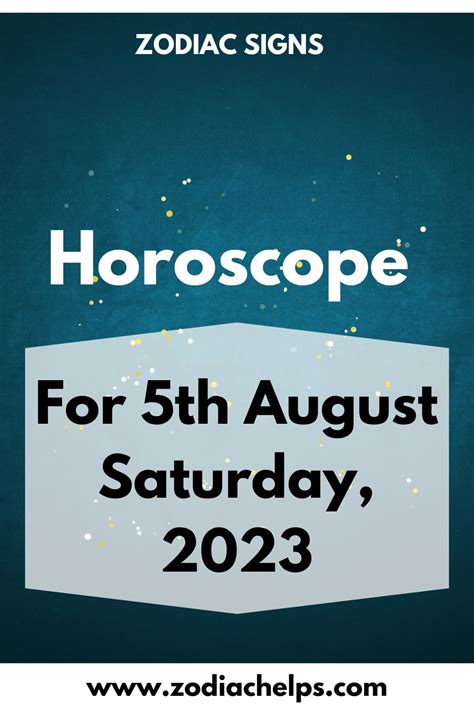 Horoscope For August 5th