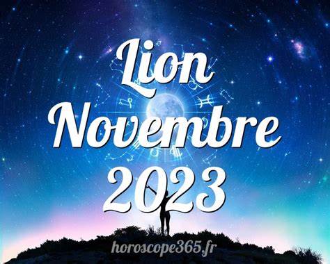 horoscope novembre lion 2023