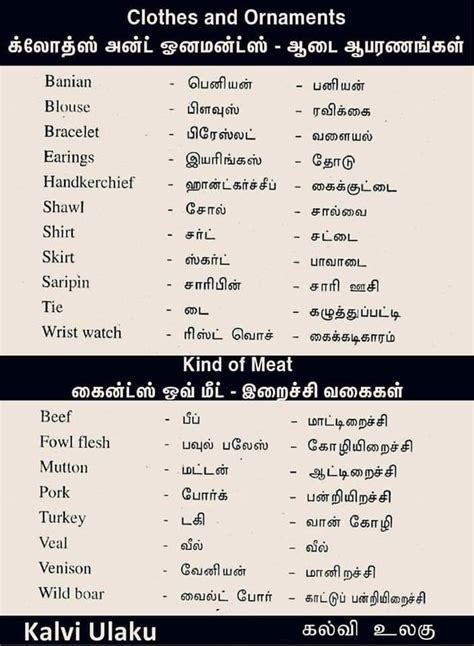 horrible meaning in tamil with example