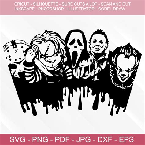 Free 149 Horror Movie Friends Svg SVG PNG EPS DXF File