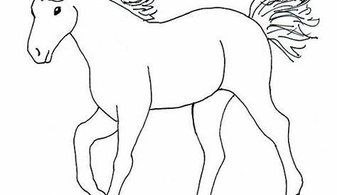 Horse Drawing For Kids With Colour Get This Easy s Coloring Pages Preschoolers XoN4i