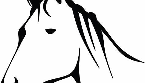 Horse Head Clipart Black And White Outline Stick Her Lady