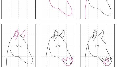 Horse Head Drawing Tutorial How To Draw A · Art Projects For Kids In 2020