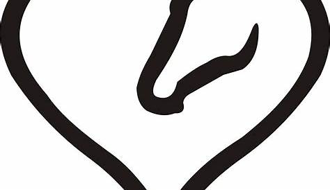 Horse Head Heart Clipart Shape Concept Logo. Stock Vector